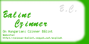 balint czinner business card